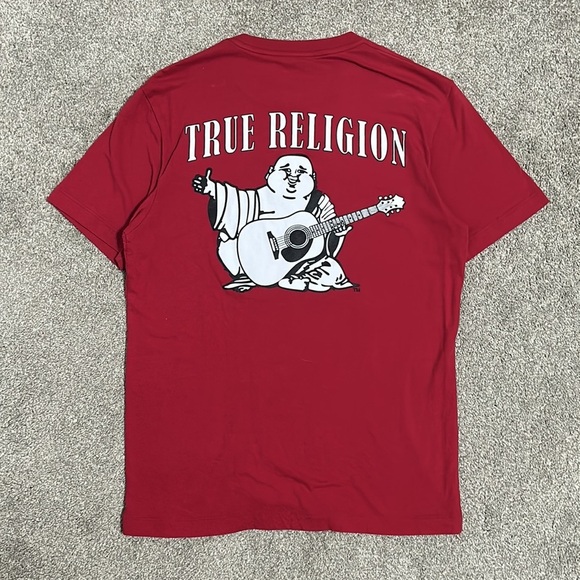 Vintage True Religion Red Short Sleeve Shirt - Picture 1 of 3